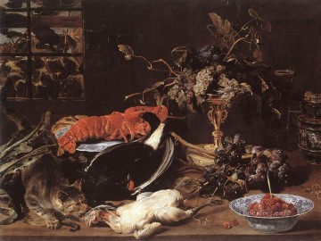 古典的な静物画 Painting - カニとフルーツのある静物 フランス・スナイダース
